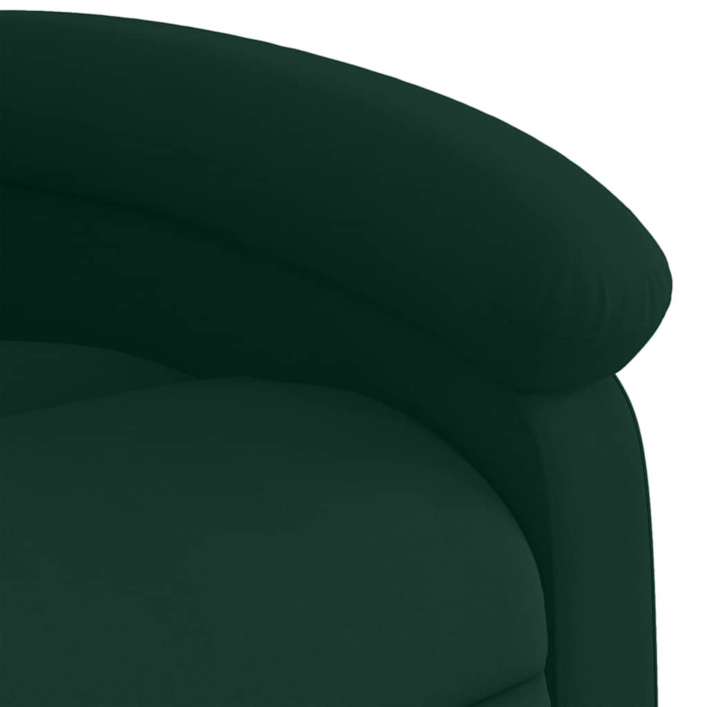 Poltrona Alzapersona Reclinabile Verde Scuro in Velluto | homemem39