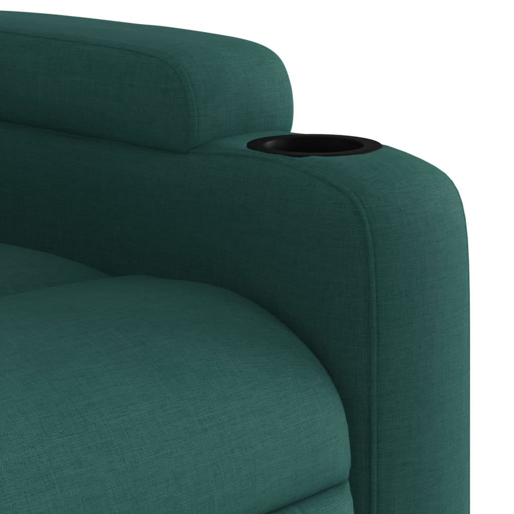Poltrona Elettrica Reclinabile Verde Scuro in Tessuto | homemem39