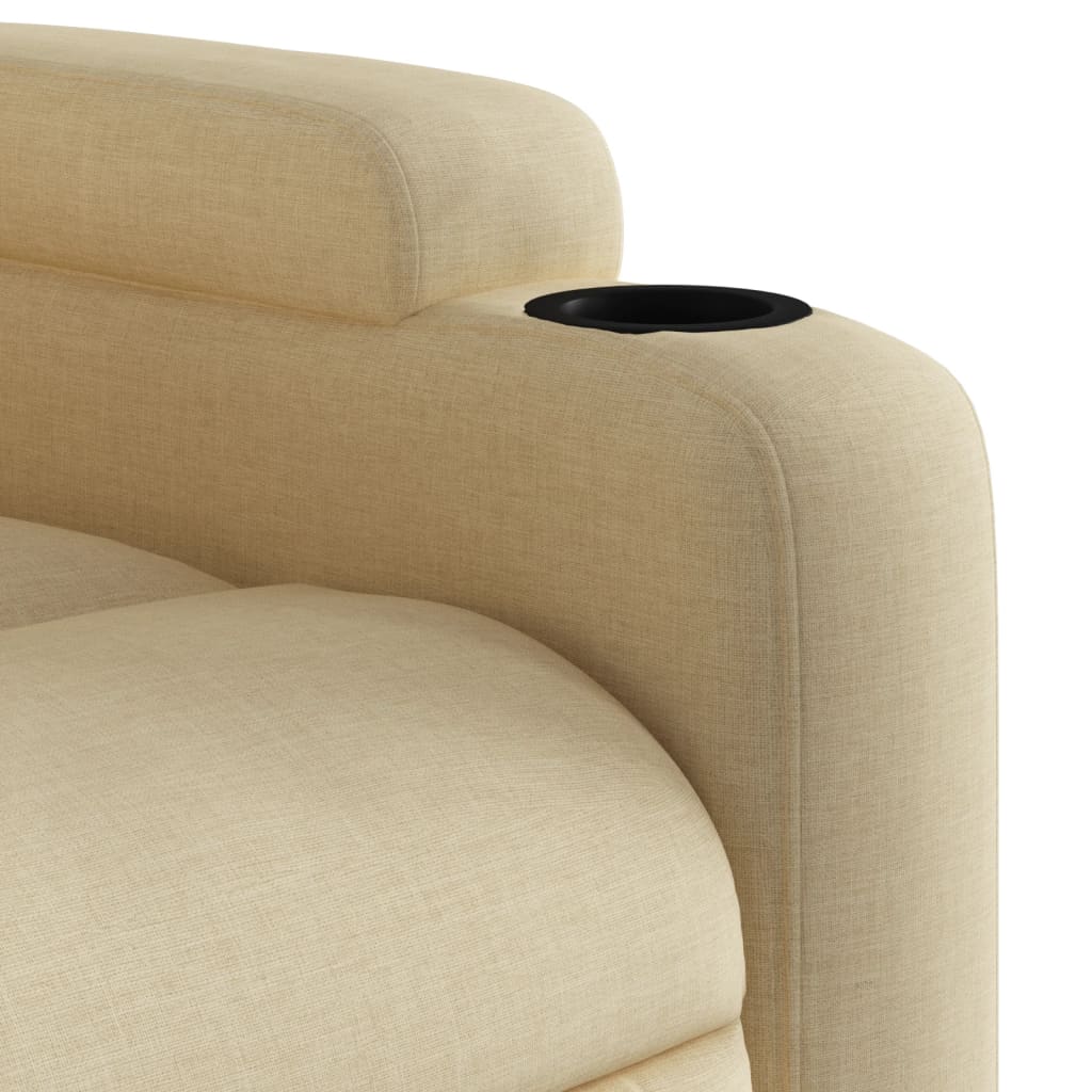 Poltrona Elettrica Reclinabile Crema in Tessuto | homemem39