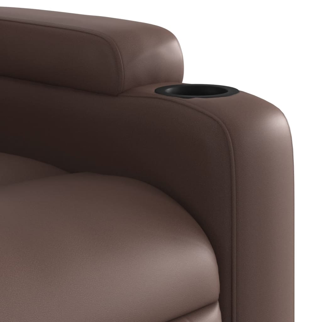 Poltrona Reclinabile Elettrica Marrone in Similpelle | homemem39