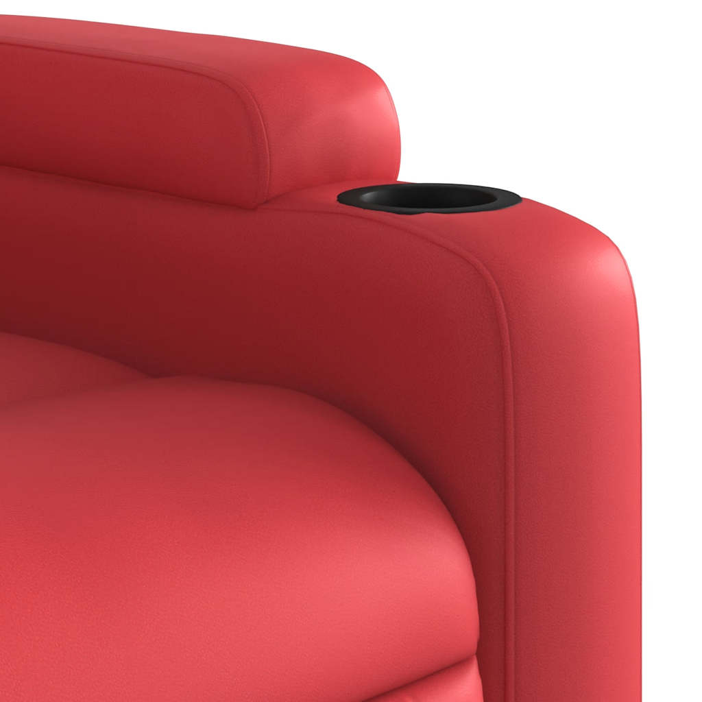 Poltrona Massaggio Elettrica Reclinabile Rosso Similpelle | homemem39