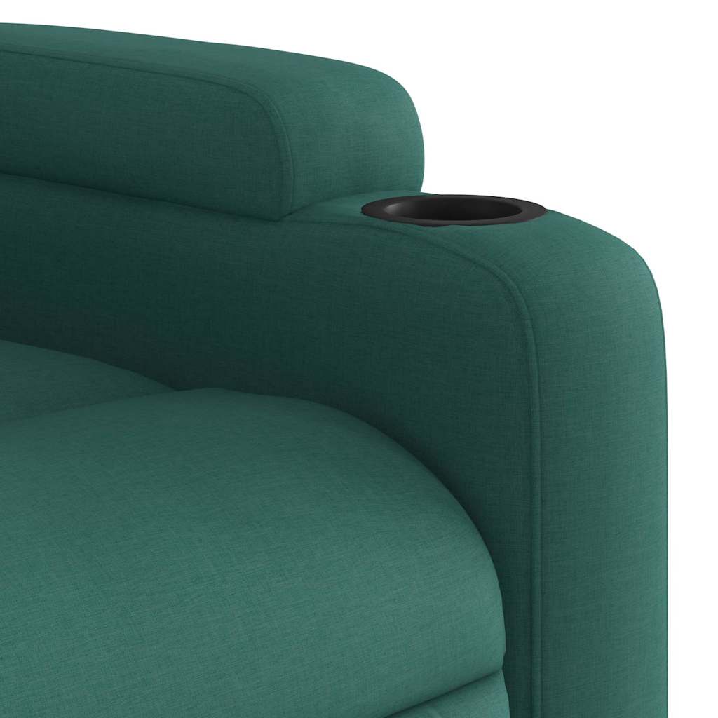 Poltrona Elettrica Reclinabile Verde Scuro in Tessuto | homemem39