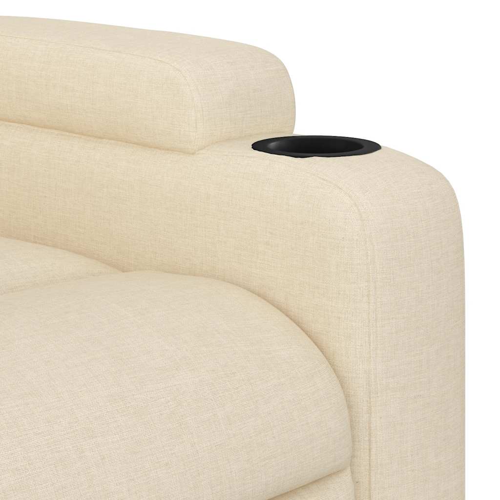 Poltrona Elettrica Reclinabile Crema in Tessuto | homemem39