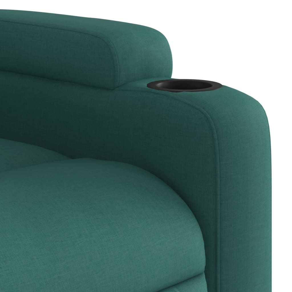 Poltrona Alzapersona Reclinabile Verde Scuro in Tessuto | homemem39
