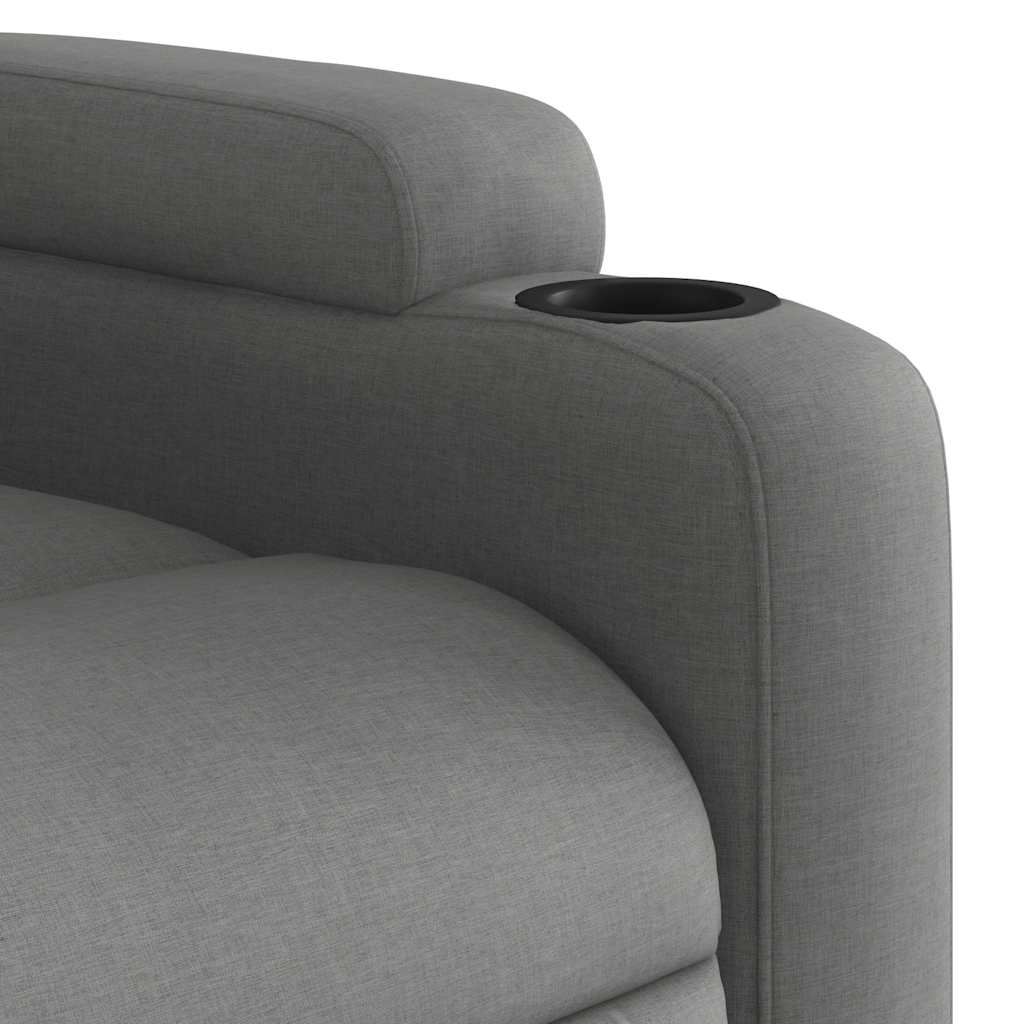 Poltrona Alzapersona Massaggi Reclinabile Grigio Scuro Tessuto | homemem39