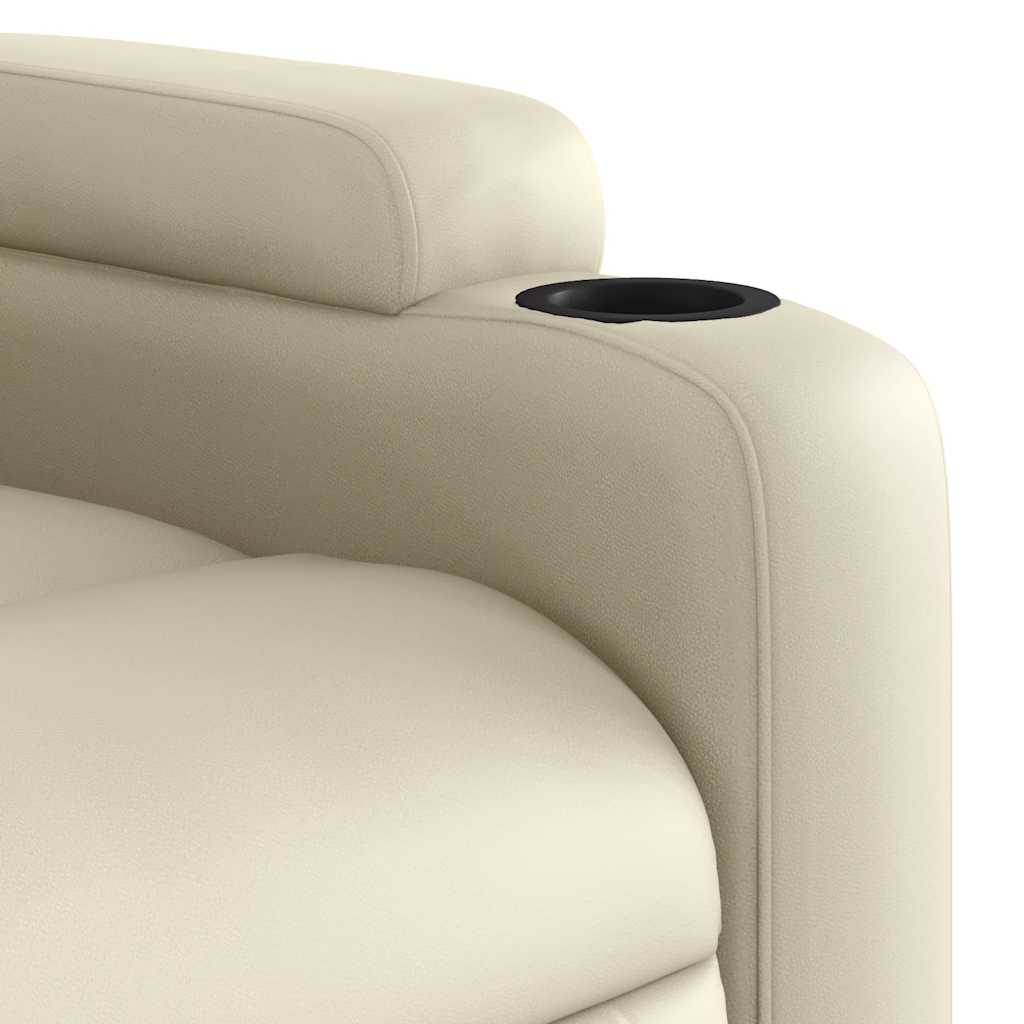 Poltrona Reclinabile Elettrica Crema in Similpelle | homemem39