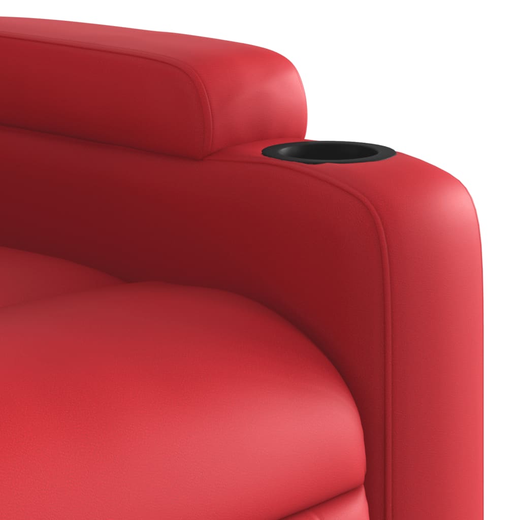 Poltrona Alzapersona Reclinabile Rosso in Similpelle | homemem39