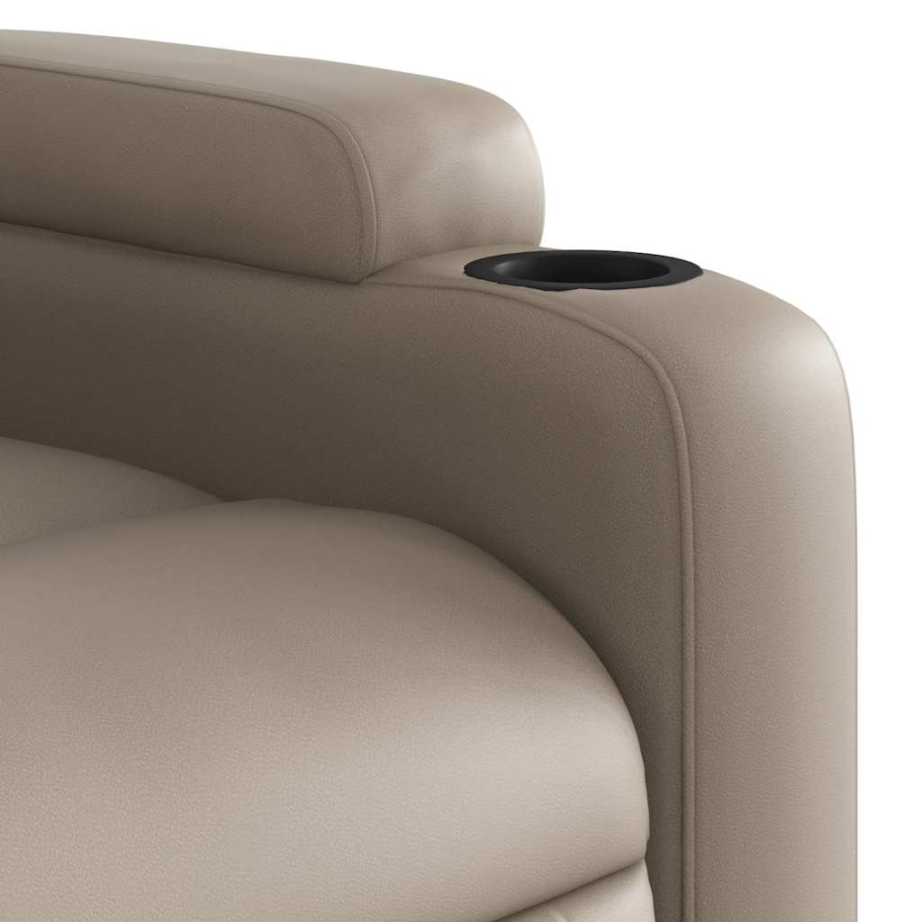 Poltrona Alzapersona Reclinabile Cappuccino in Similpelle | homemem39