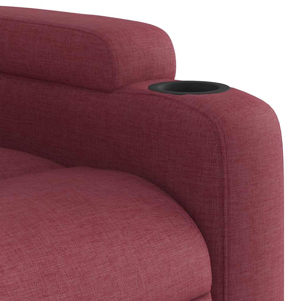 Poltrona Elettrica Reclinabile Rosso Vino in Tessuto | homemem39