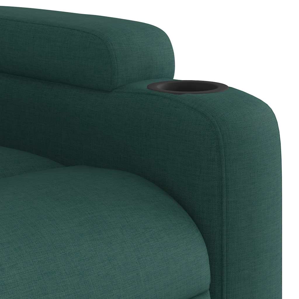 Poltrona Alzapersona Reclinabile Verde Scuro in Tessuto | homemem39