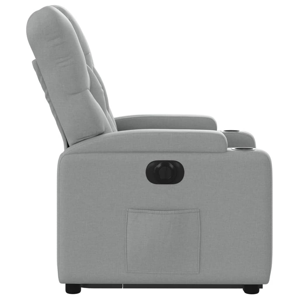 Poltrona Reclinante Alzapersona Elettrica Grigio Chiaro Tessuto | homemem39