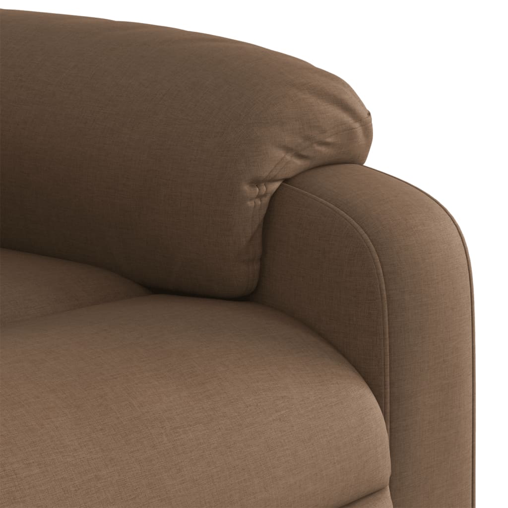 Poltrona Elettrica Reclinabile Marrone in Tessuto | homemem39