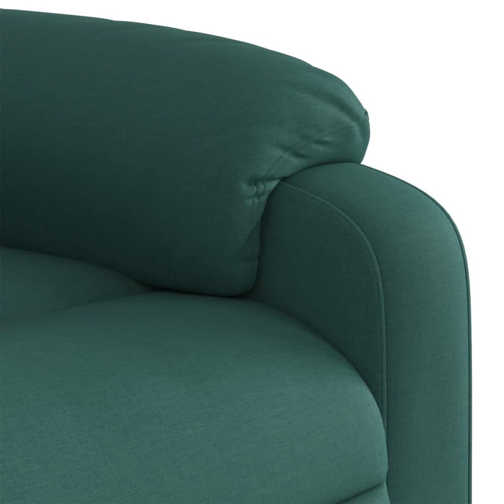 Poltrona Elettrica Reclinabile Verde Scuro in Tessuto | homemem39