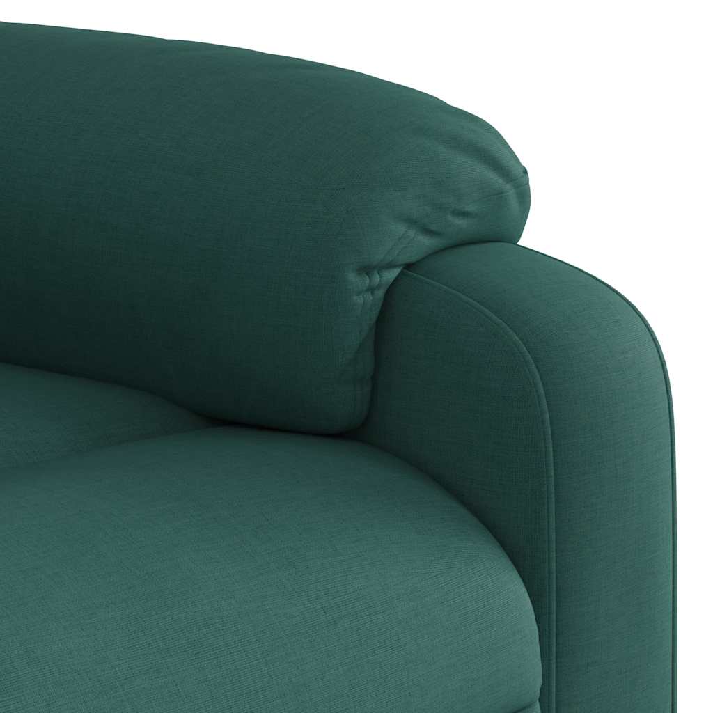 Poltrona Elettrica Reclinabile Verde Scuro in Tessuto | homemem39