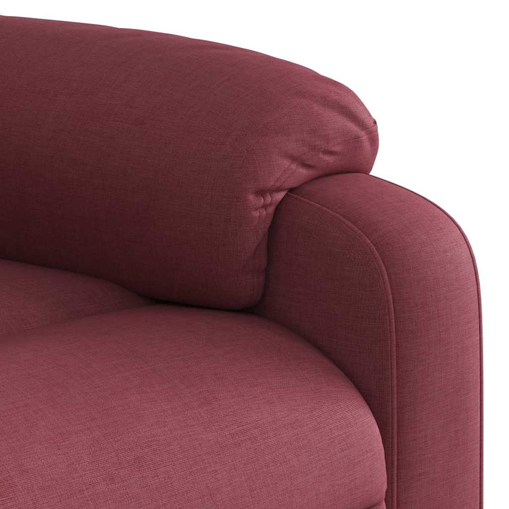 Poltrona Massaggiante Reclinabile Elettrica Rosso Vino Tessuto | homemem39