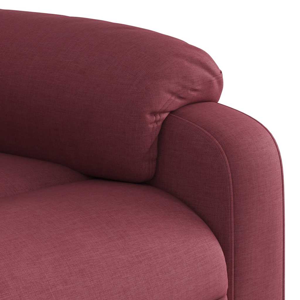 Poltrona Alzapersona Massaggio Reclinabile Rosso Vino Tessuto | homemem39