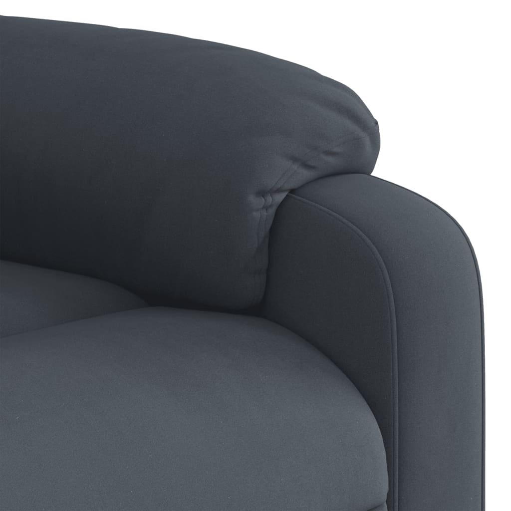 Poltrona Elettrica Reclinabile Grigio Scuro in Vera Pelle | homemem39
