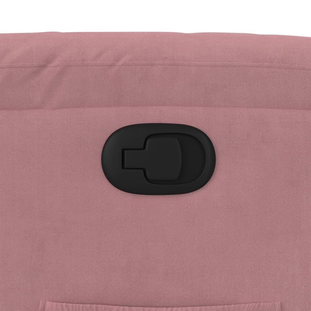 Poltrona Alzapersona Reclinabile Rosa in Velluto | homemem39