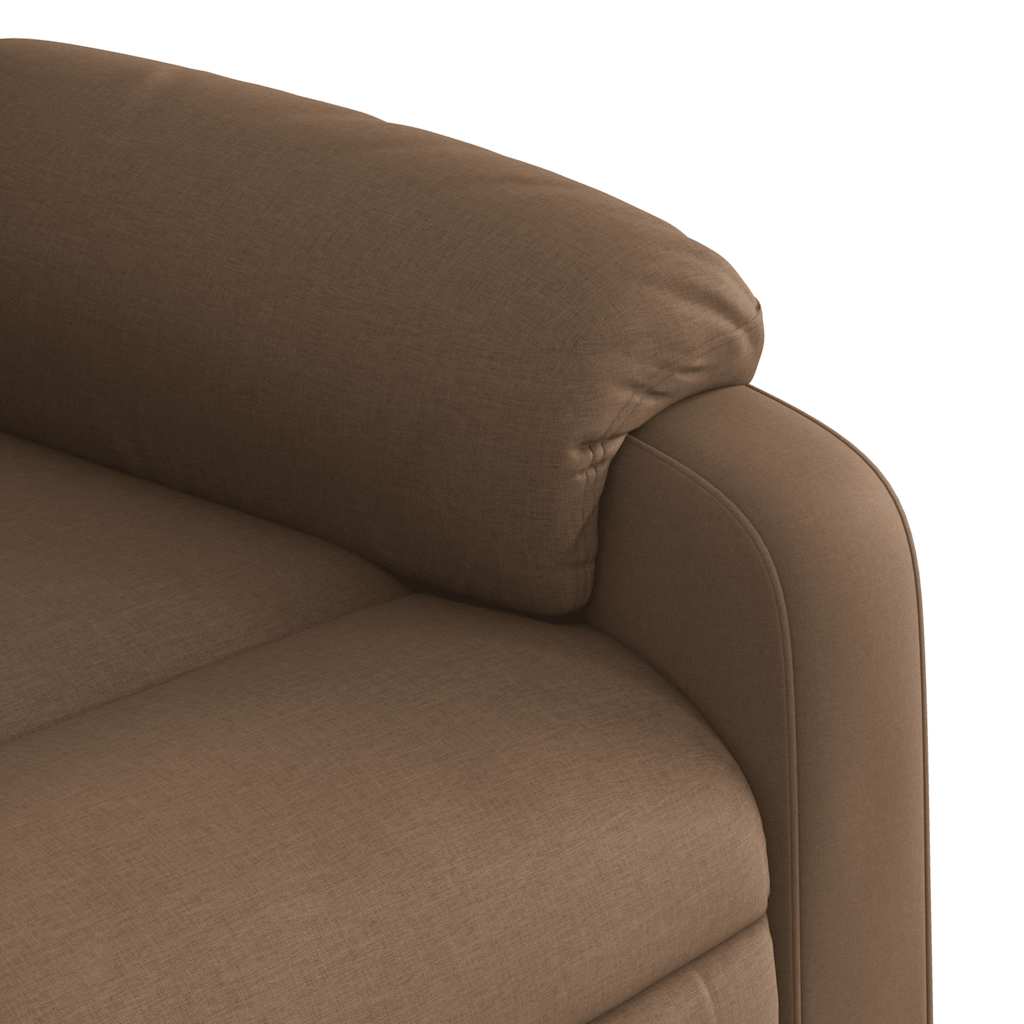 Poltrona Elettrica Reclinabile Marrone in Tessuto | homemem39