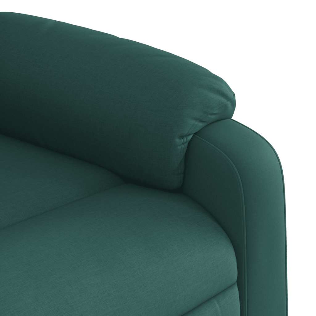 Poltrona Alzapersona Massaggiante Verde Scuro in Tessuto | homemem39