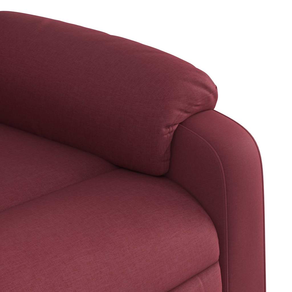 Poltrona Massaggiante Reclinabile Elettrica Rosso Vino Tessuto | homemem39