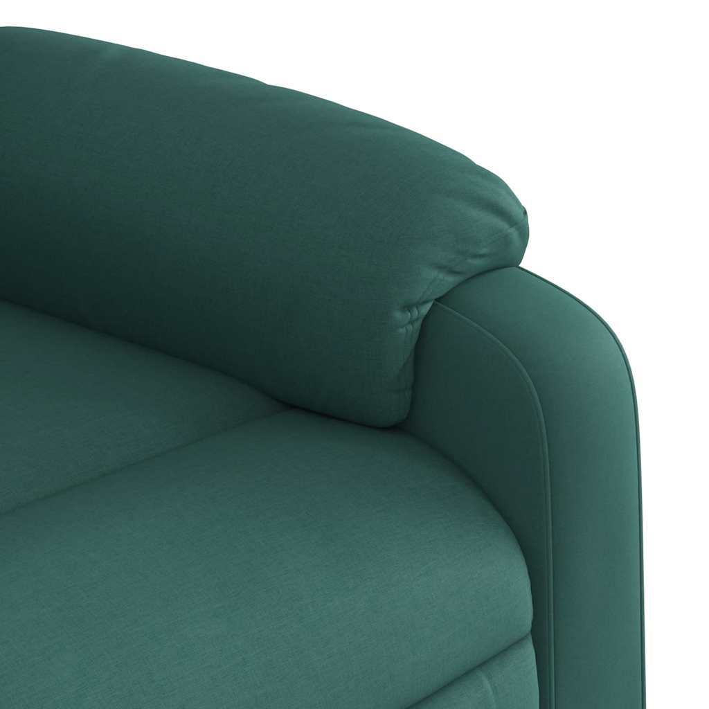 Poltrona Alzapersona Massaggiante Verde Scuro in Tessuto | homemem39