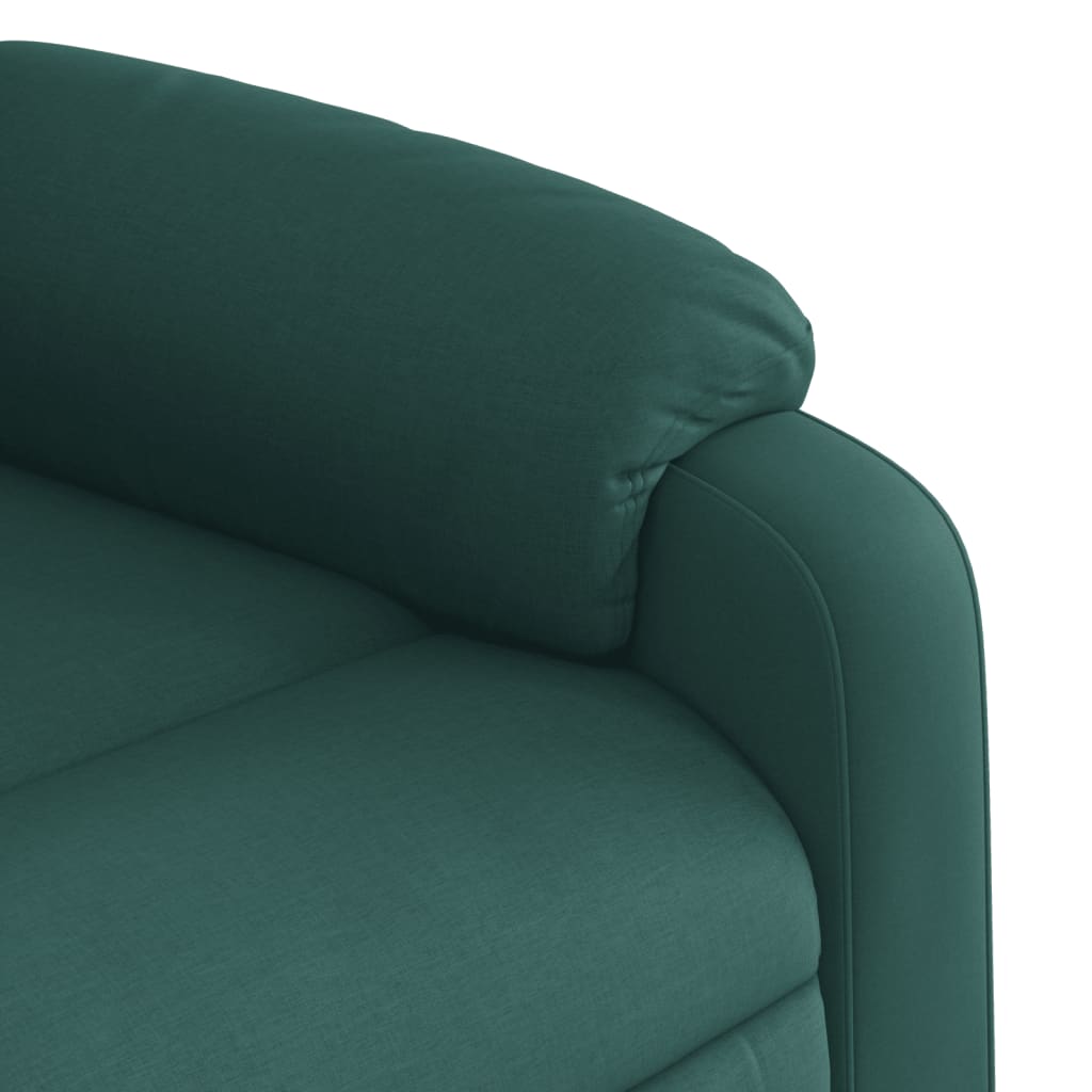 Poltrona Alzapersona Reclinabile Elettrica Verde Scuro Tessuto | homemem39