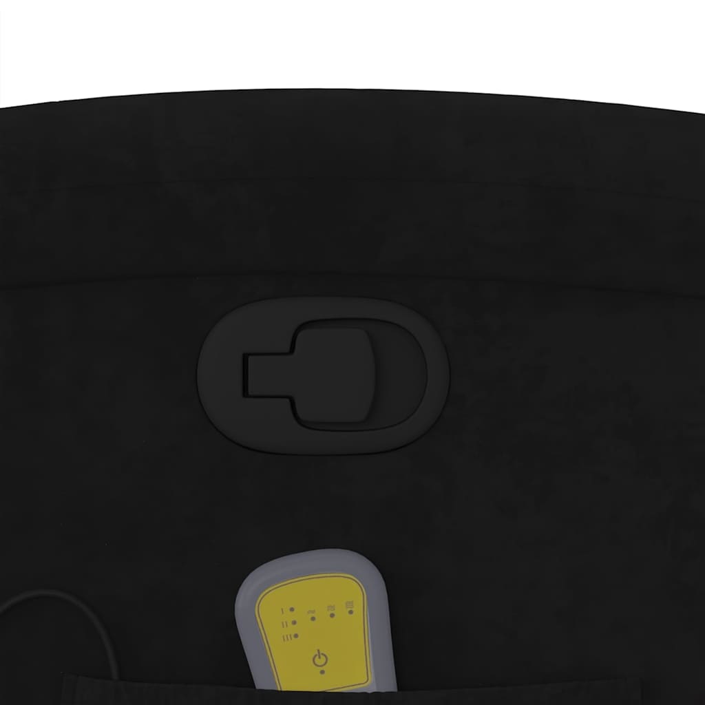 Poltrona Massaggiante Reclinabile Nera in Velluto - homemem39