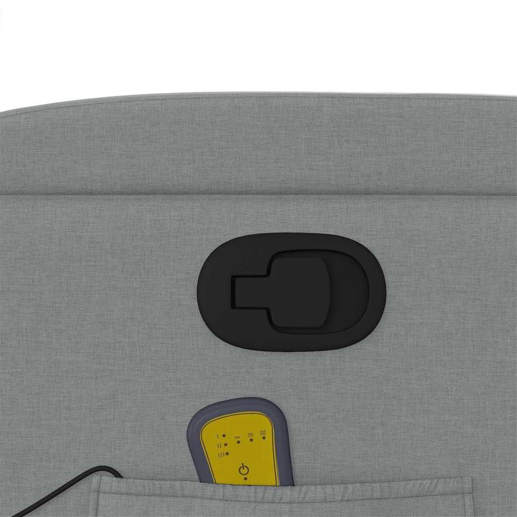 Poltrona Massaggiante Reclinabile Grigio Chiaro in Tessuto - homemem39