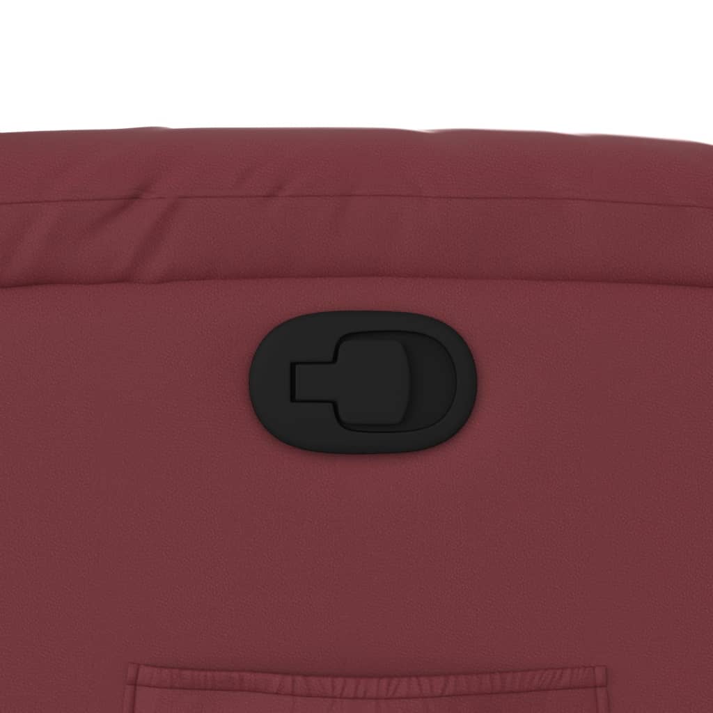 Poltrona Reclinabile Rosso Vino in Similpelle | homemem39