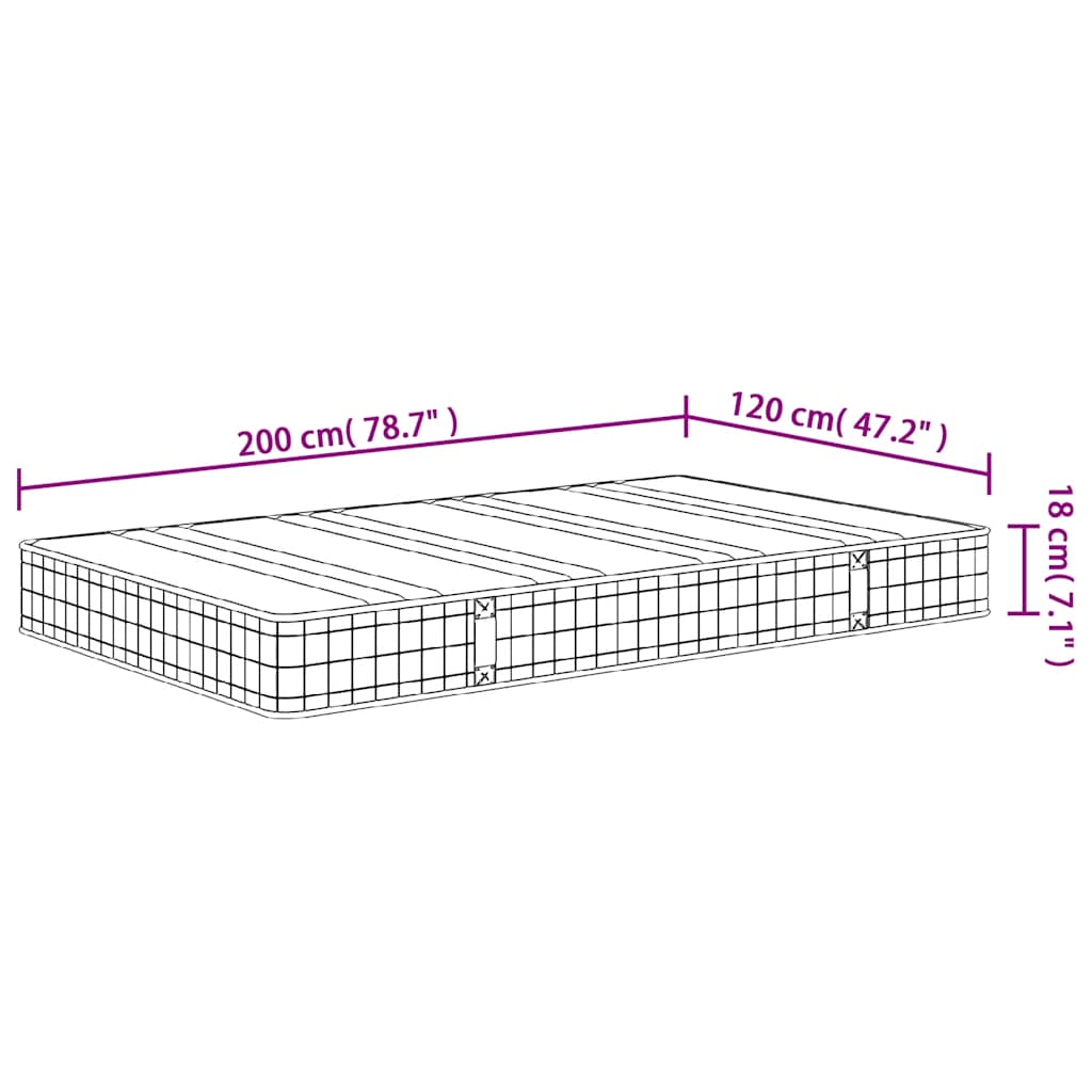 Materasso a Molle Bonnel Medio 120x200 cm | homemem39
