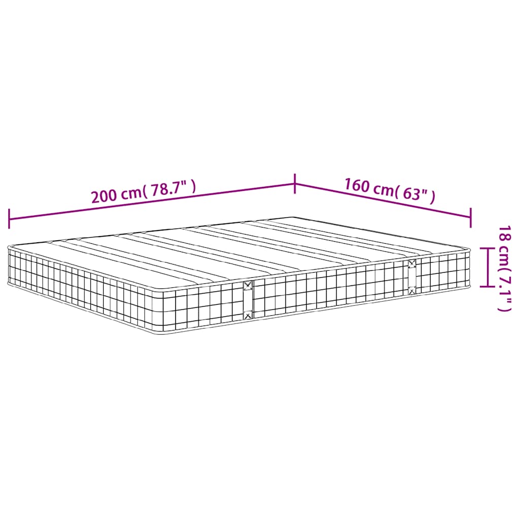 Materasso a Molle Bonnel Medio 160x200 cm | homemem39