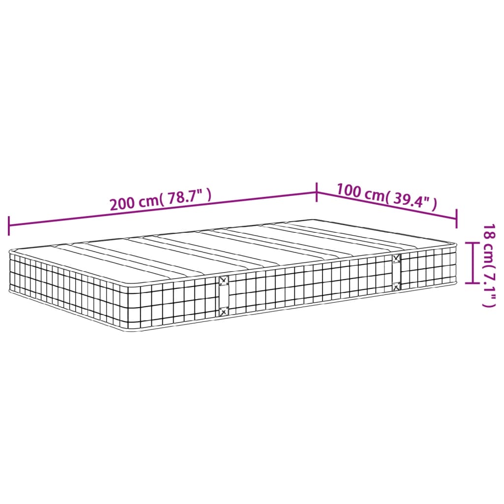 Materasso a Molle Bonnel Medio 100x200 cm | homemem39