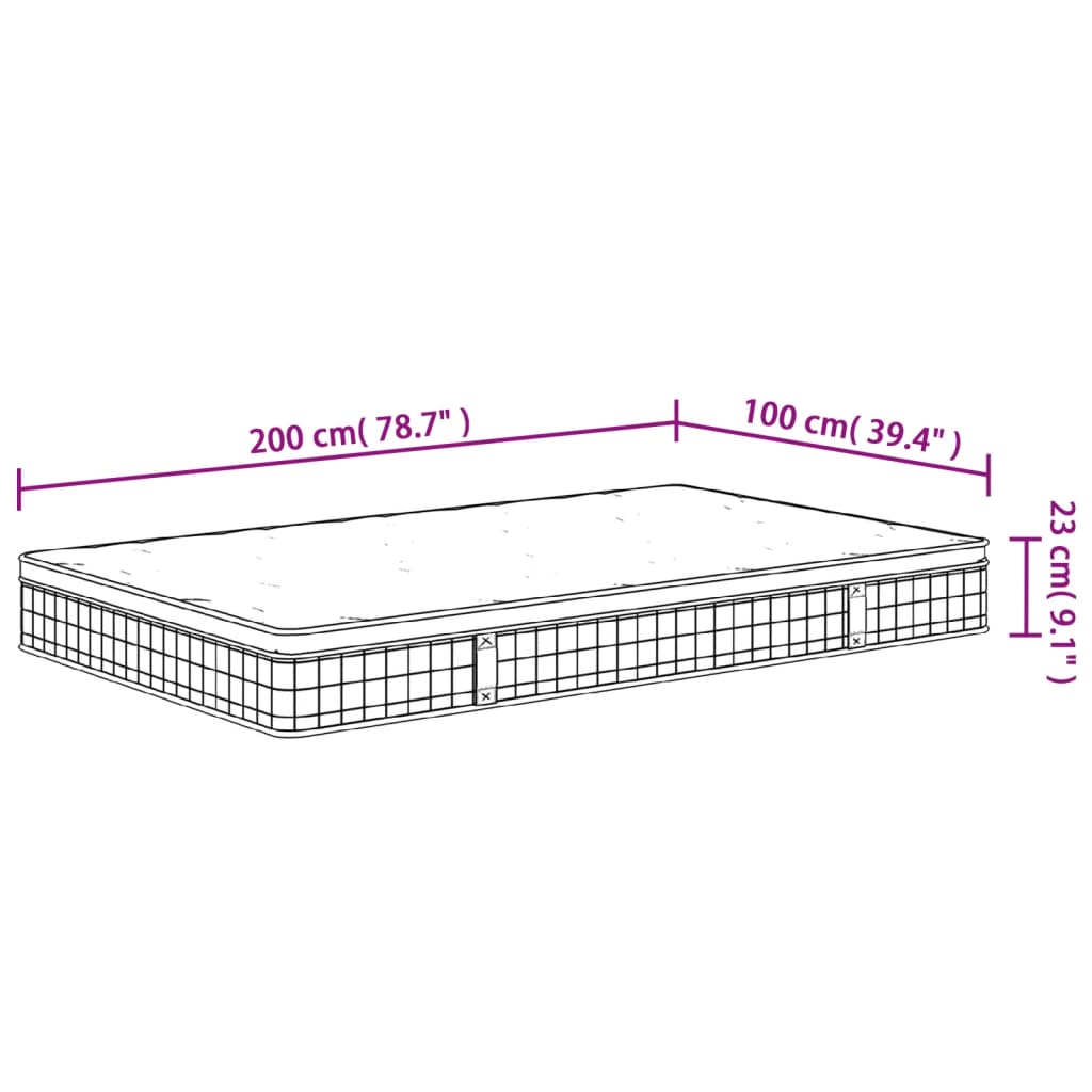 Materasso a Molle Bonnel Medio 100x200 cm | homemem39