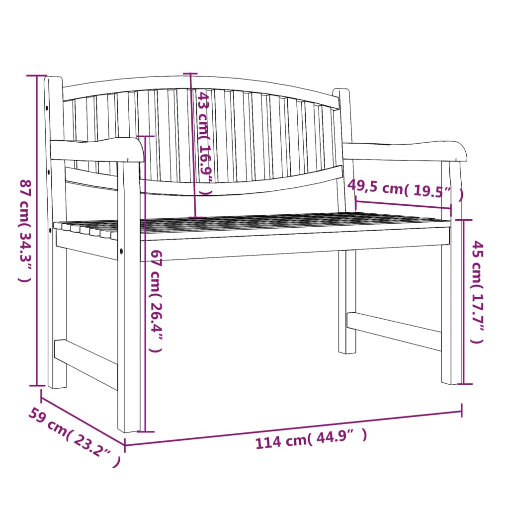 Set da Pranzo per Giardino 3 pz in Legno Massello di Teak | homemem39