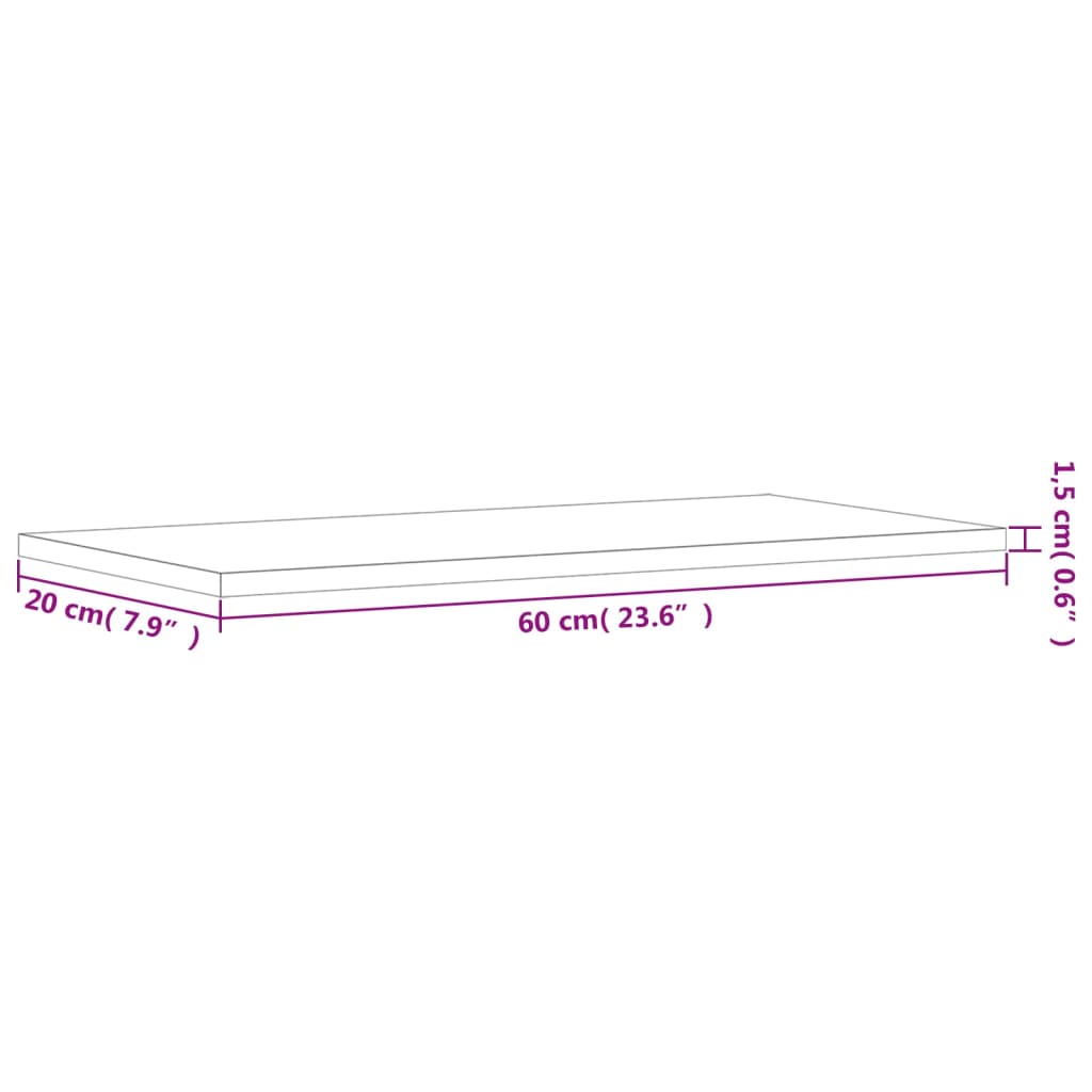 Mensole Parete 4pz Rovere Fumo 60x20x1,5 cm Legno Multistrato | homemem39