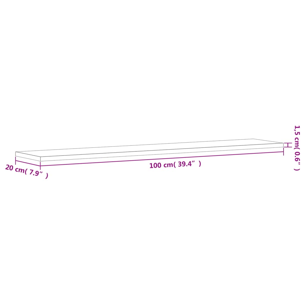 Mensole Parete 4pz Grigio Sonoma 100x20x1,5cm Legno Multistrato | homemem39