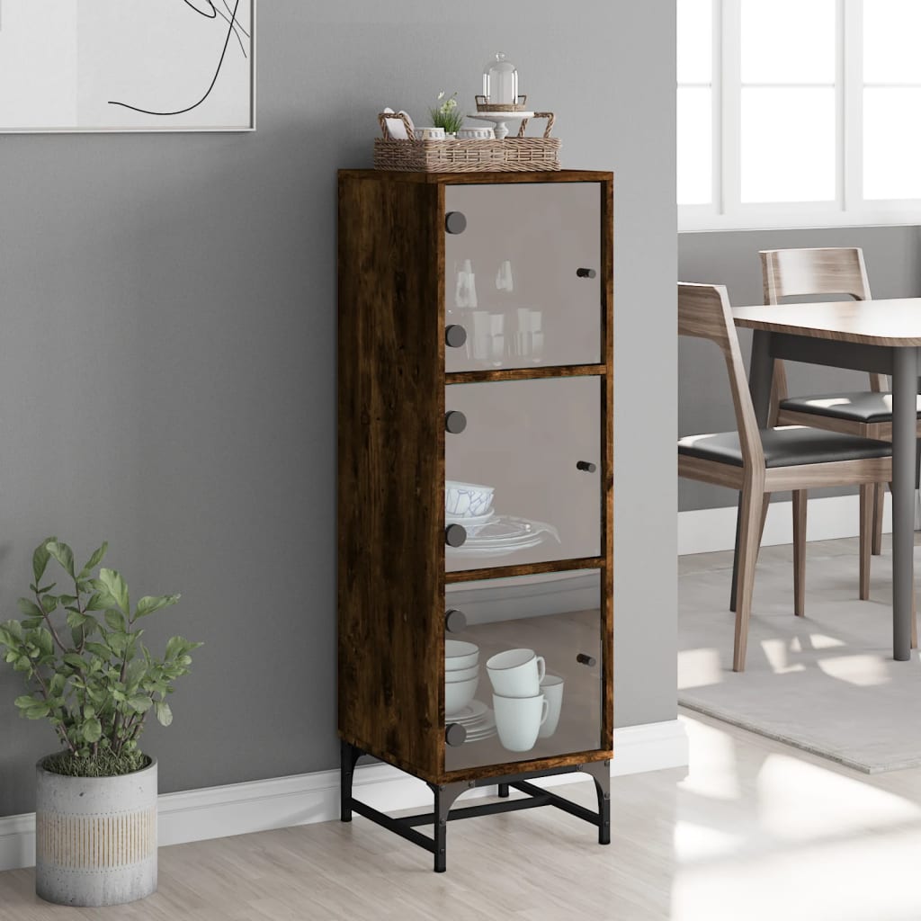 Credenza con Ante in Vetro 35x37x120 cm