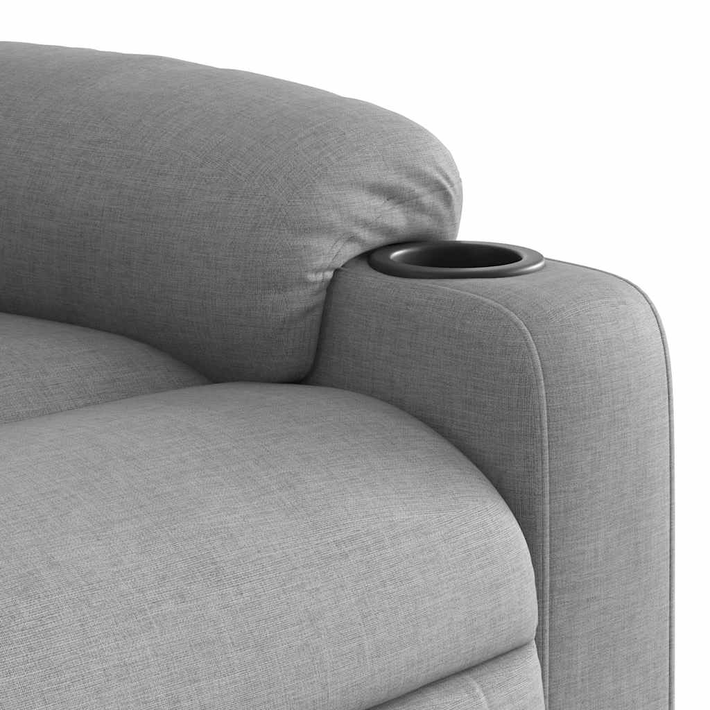 Poltrona Alzapersona Reclinabile Grigio Chiaro in Tessuto | homemem39