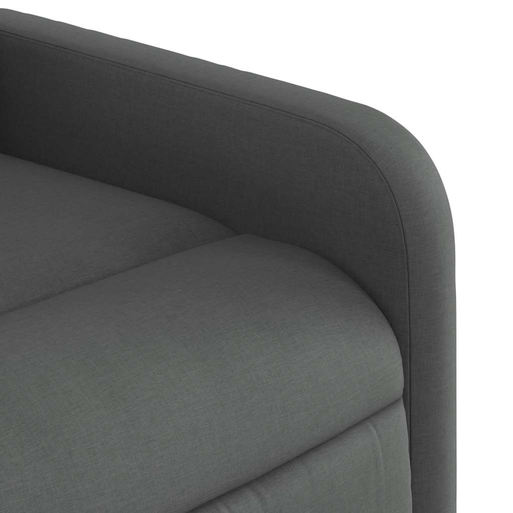 Poltrona Alzapersona Massaggi Reclinabile Grigio Scuro Tessuto | homemem39