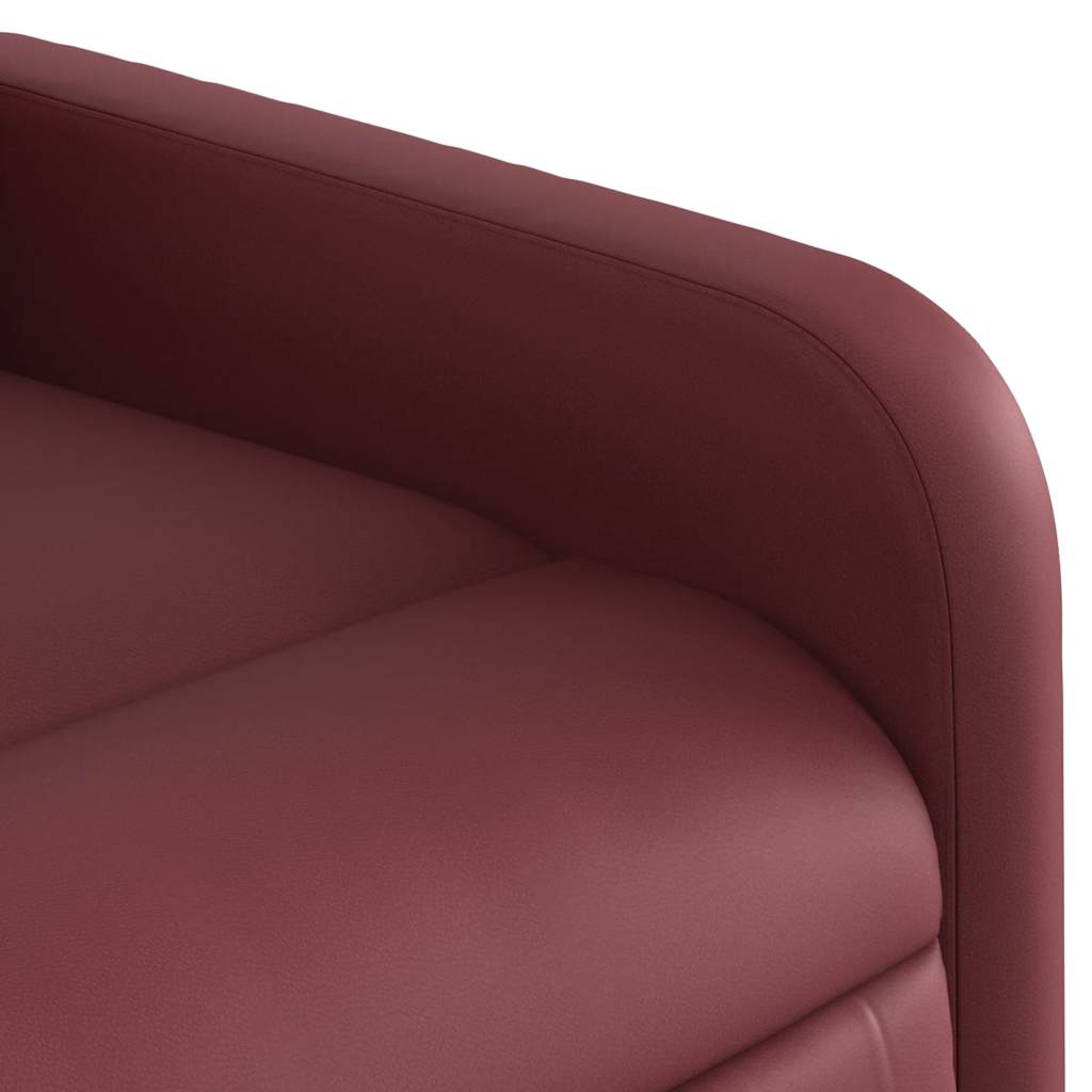 Poltrona Alzapersone Massaggi Reclinabile Rosso Vino Similpelle | homemem39