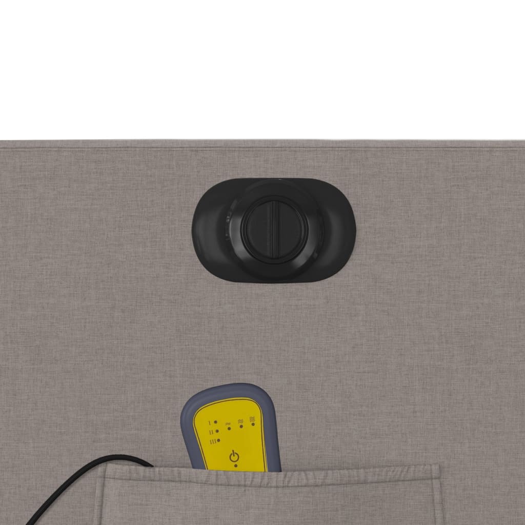 Poltrona Massaggiante Reclinabile Elettrica Tortora in Tessuto - homemem39