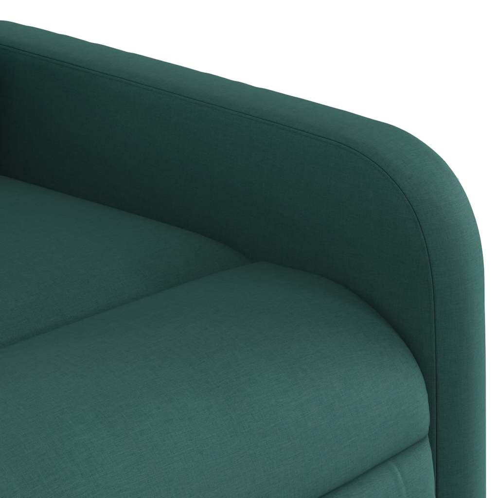 Poltrona Alzapersona Massaggiante Verde Scuro in Tessuto | homemem39
