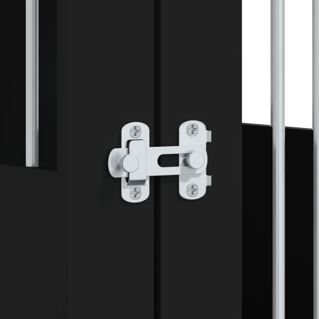 Gabbia Cani da Arredamento Nera 55x75x65cm Legno Multistrato - homemem39