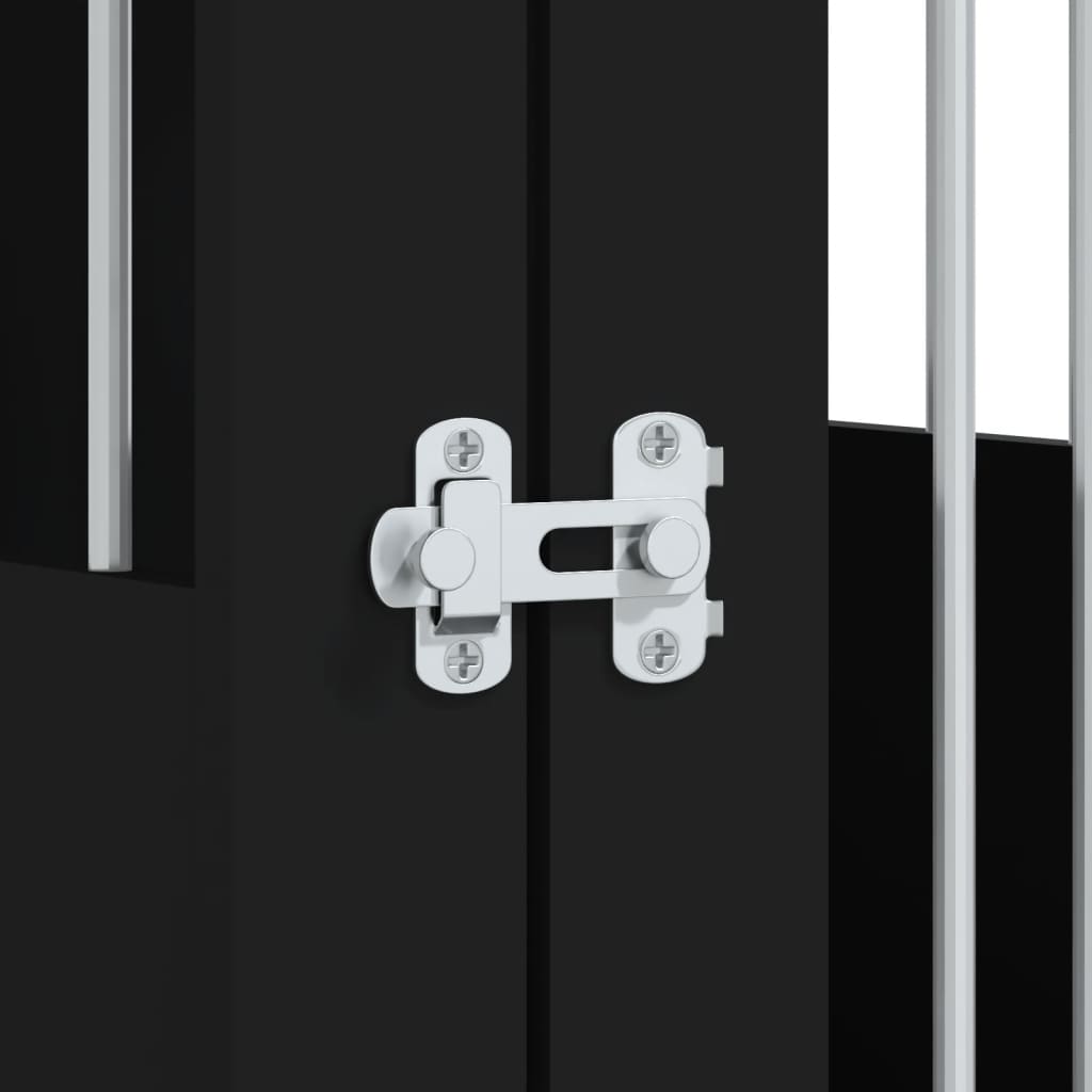 Gabbia Cani Arredamento Nera 64,5x80x71cm Legno Multistrato | homemem39