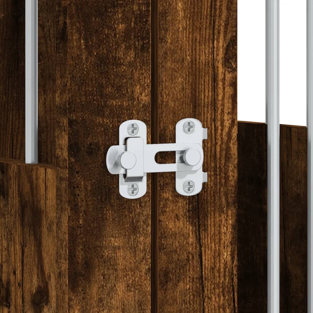 Gabbia Cani da Arredamento Rovere Fumo 64,5x80x71cm Multistrato | homemem39