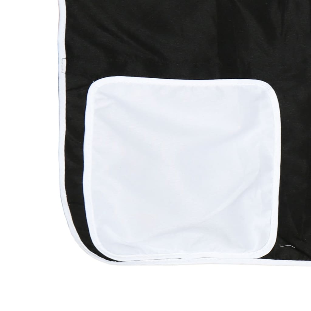 Letto a Soppalco con Tunnel Bambini Bianco e Nero 80x200cm Pino | homemem39