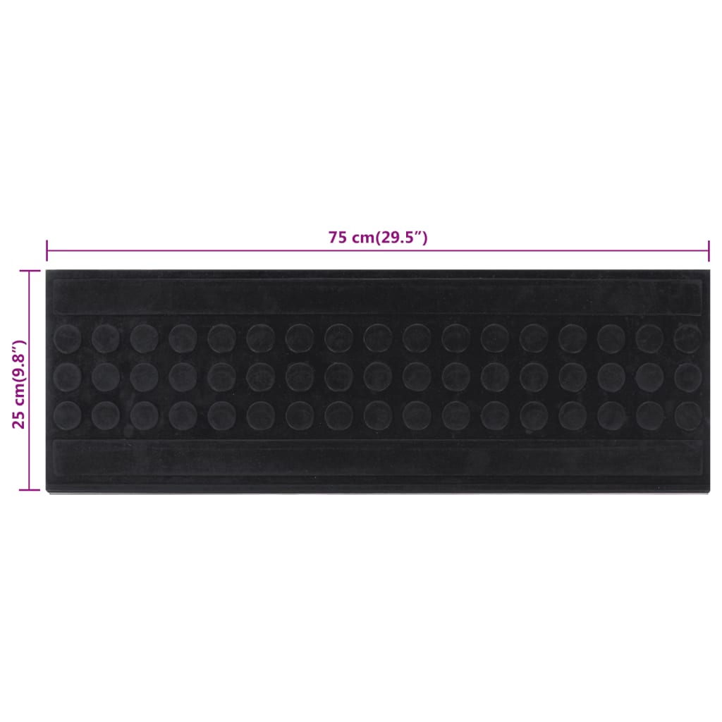 Tappetino per Scale 10 pz 25x75 cm in Gomma | homemem39