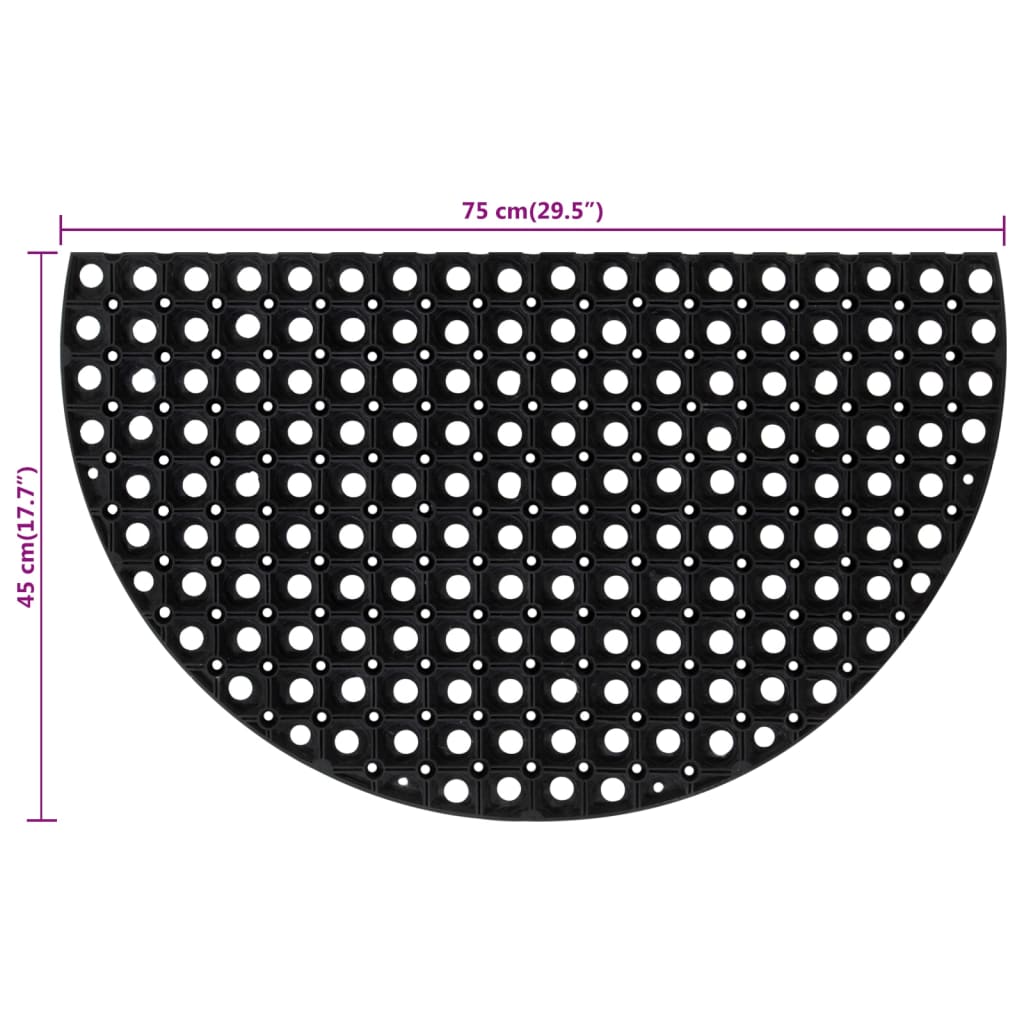 Zerbino Mezzo Rotondo 45x75 cm in Gomma | homemem39
