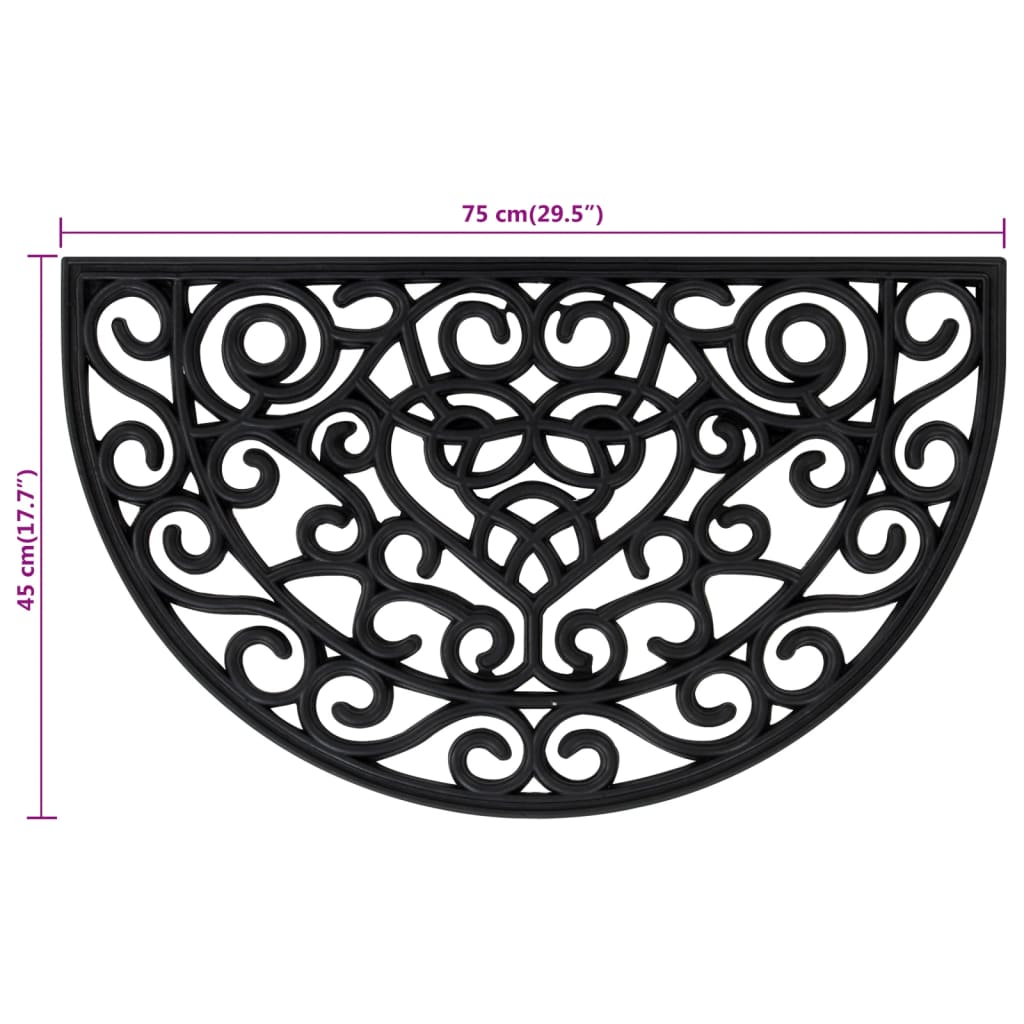 Zerbino Mezzo Rotondo 45x75 cm in Gomma | homemem39